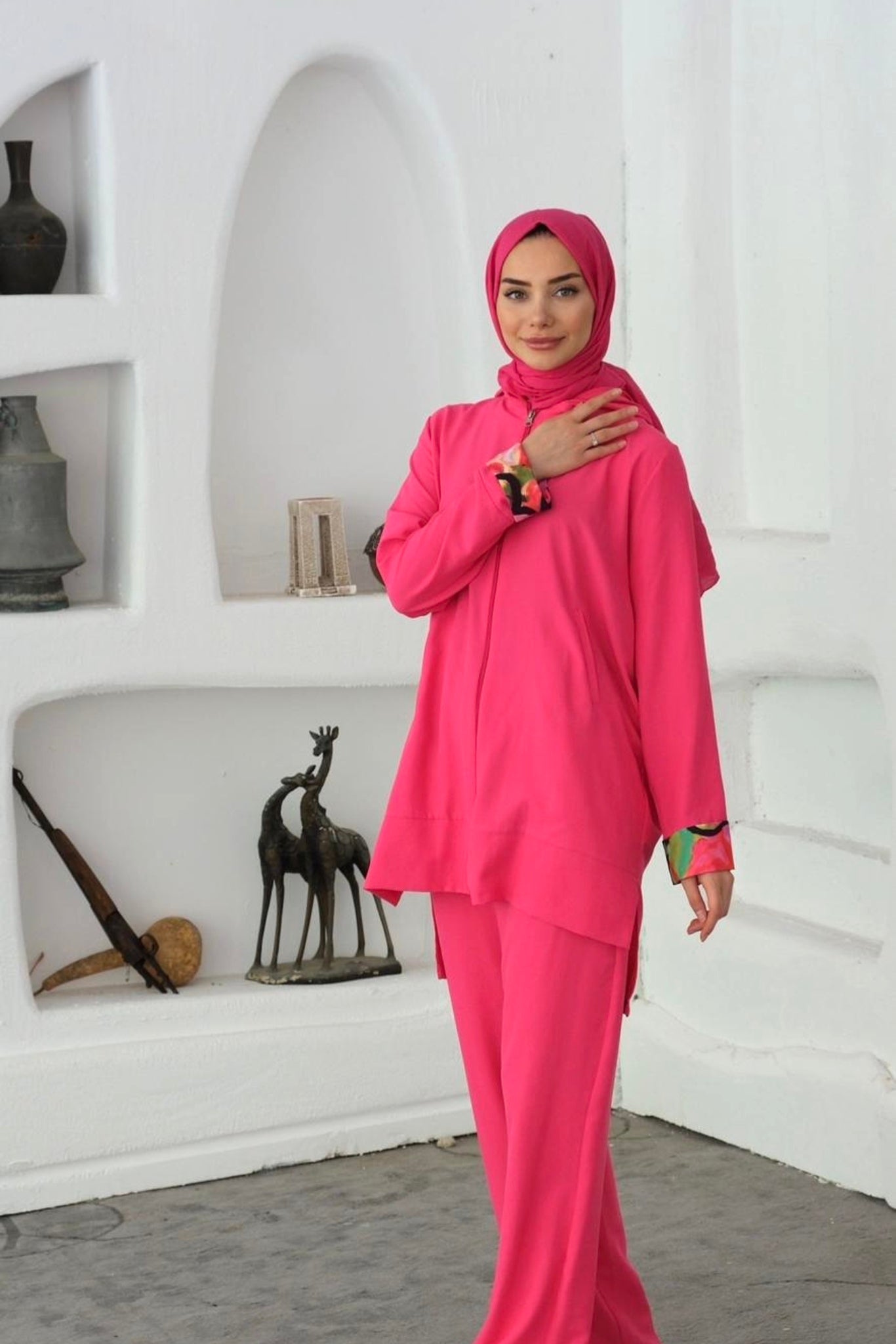 Lucy Dress and Pants Set Pink