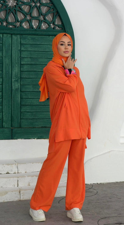 Lucy Dress and Pants Set Orange